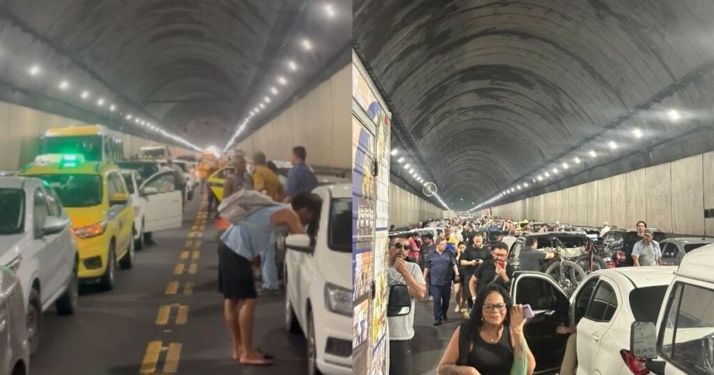 Incêndio em carro fecha túnel Rebouças por uma hora no Rio