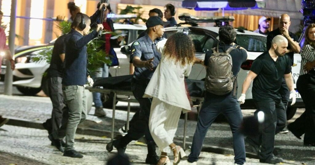 "Vale Tudo": gravação da morte de Odete Roitman agita porta de hotel no Rio