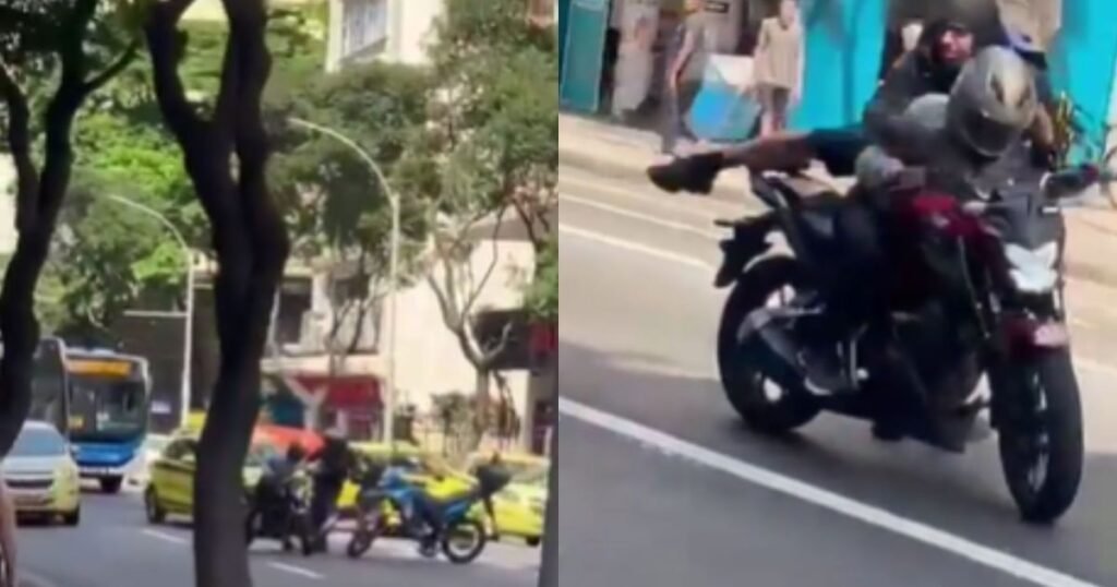 Vídeo: Dupla em moto reage a abordagem da PM e foge em Copacabana (RJ)