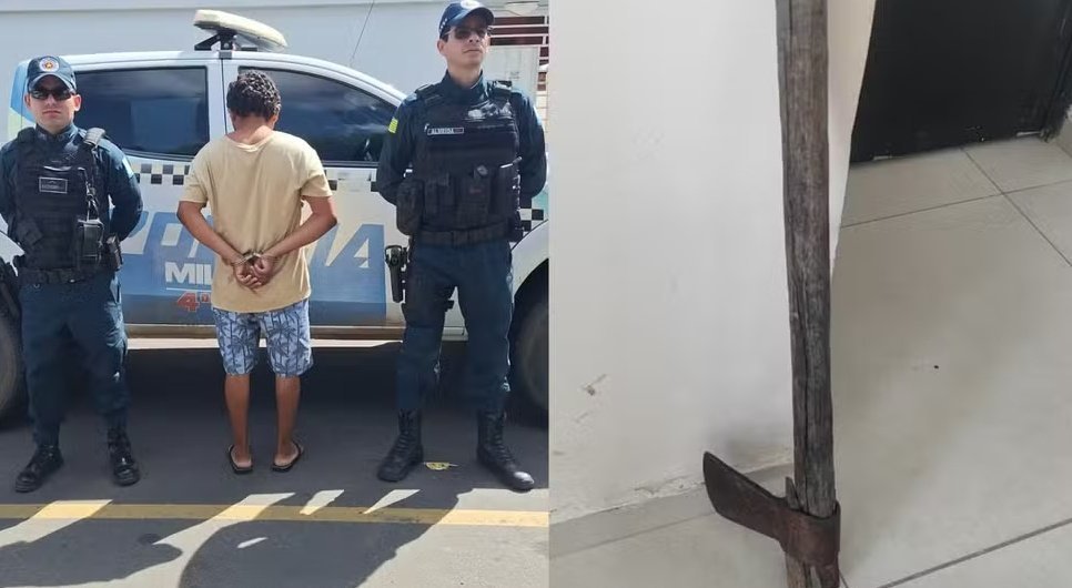 Irmão é preso após atacar jovem com machado em Campo Grande do Piauí