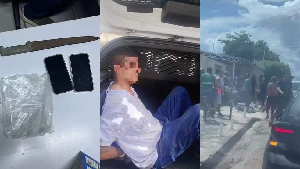 Suspeito de assaltos a ônibus é detido após ser agredido por populares em Teresina