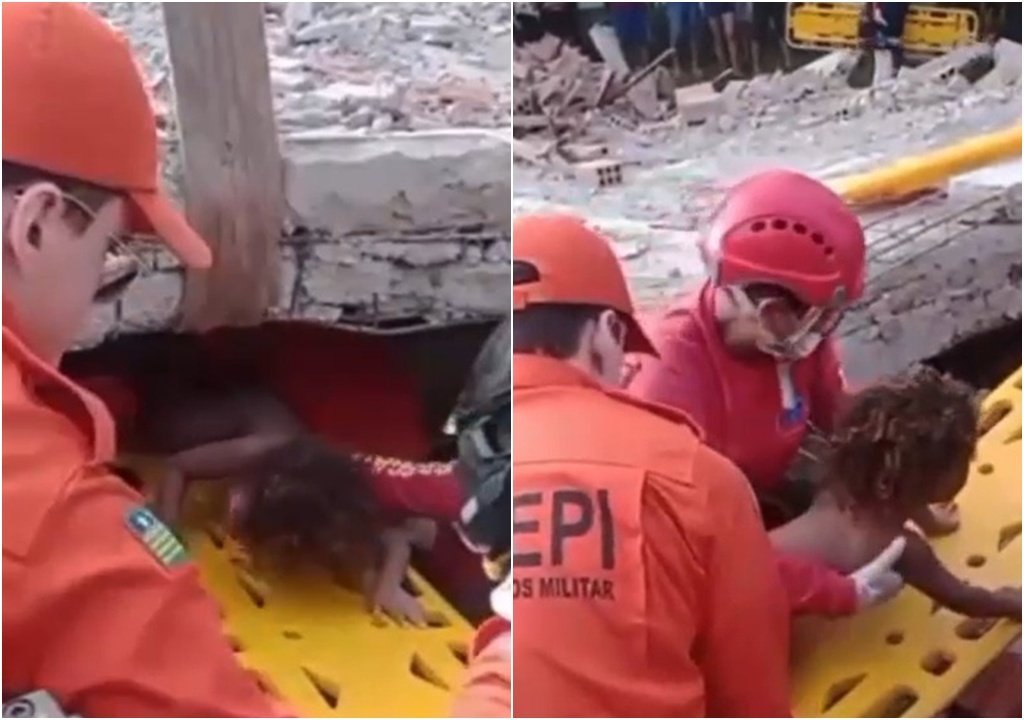 Criança é resgatada com vida após desabamento em Barras, PI, que deixou mortos