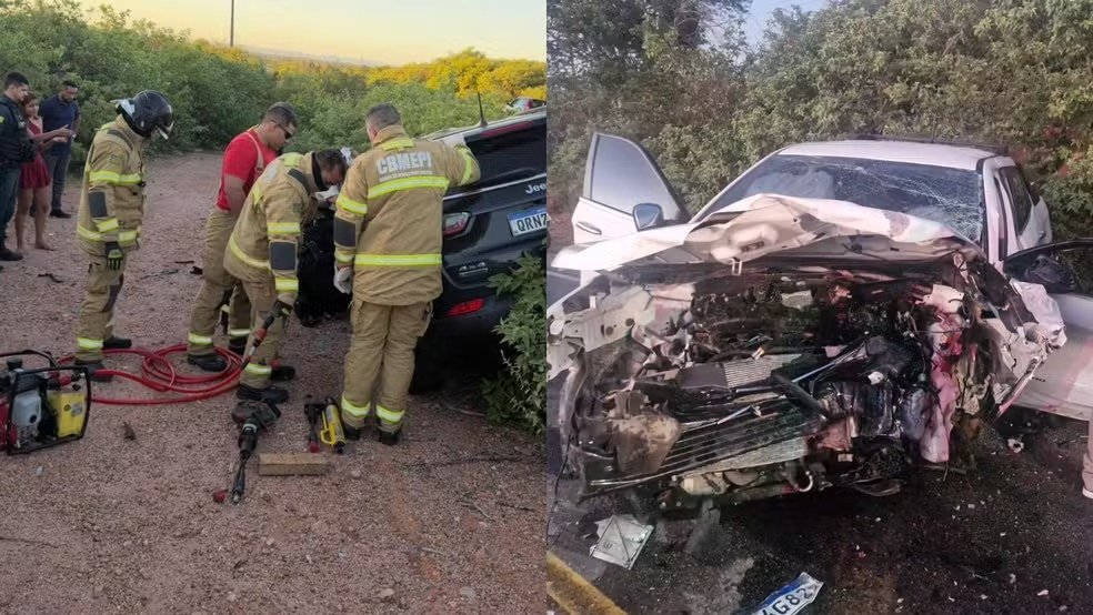 Colisão entre SUV e caminhonete deixa dois feridos na PI‑140