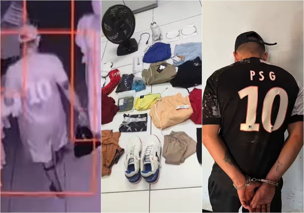 Homem é preso após invadir loja pelo teto e esconder roupas furtadas em matagal no Piauí