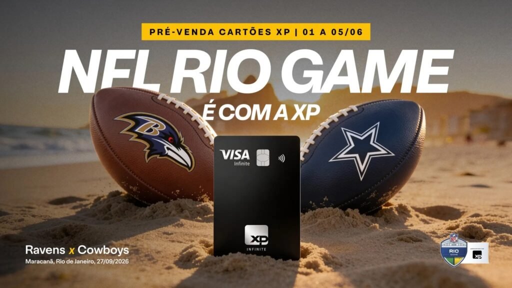 Ingressos para NFL no Maracanã terão pré-venda exclusiva para clientes XP