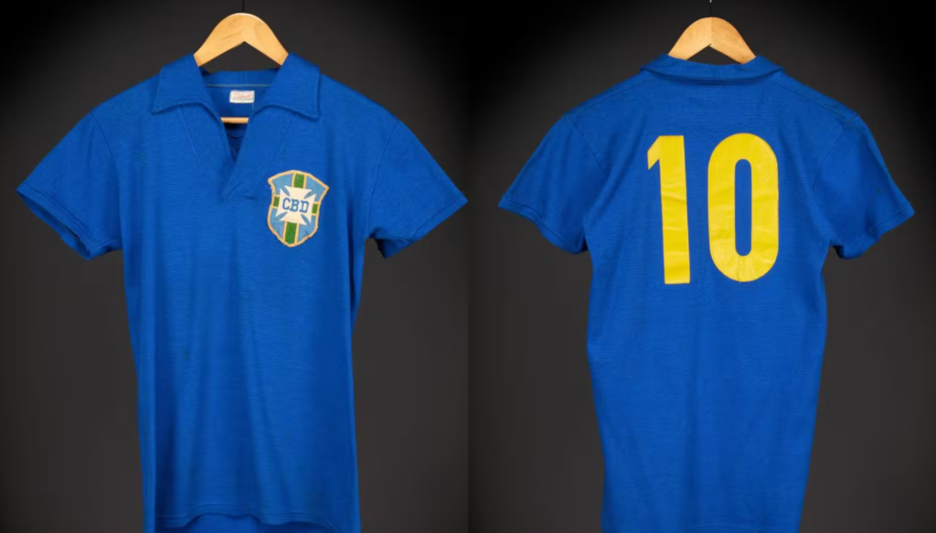Camisa de Pelé da final de 1958 será leiloada por R$ 30 milhões