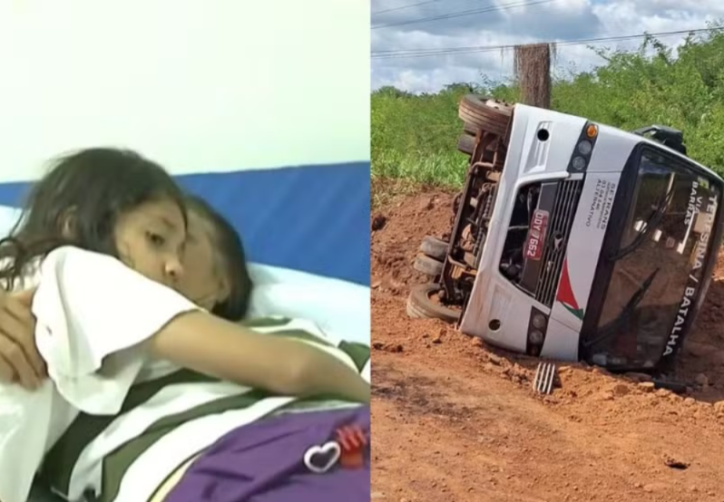 Acidente com van deixa feridos em José de Freitas; criança arremessada relata o ocorrido