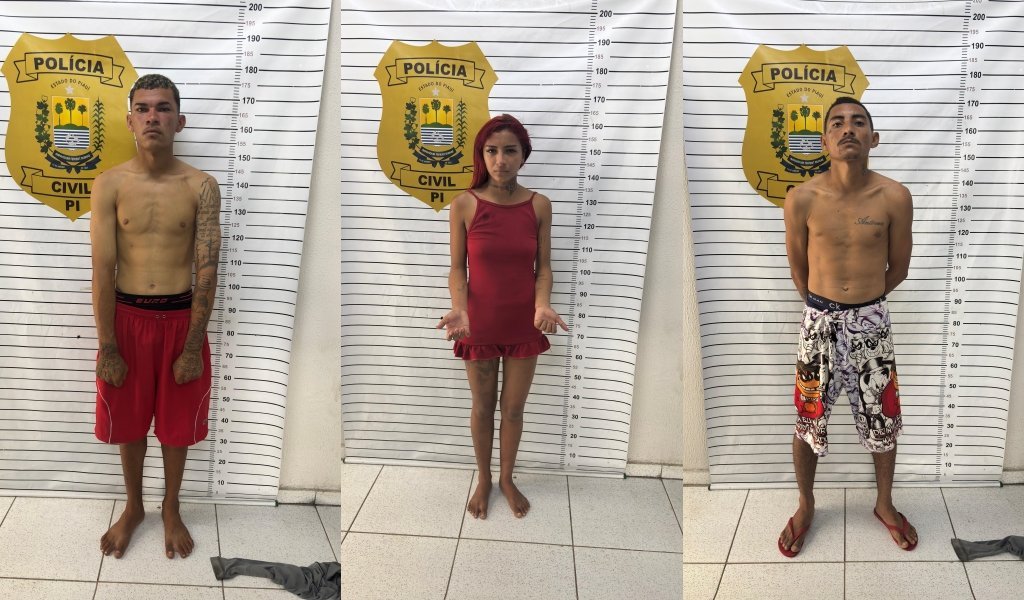 Trio é detido por tráfico de drogas em Parnaíba e polícia usa spray de pimenta
