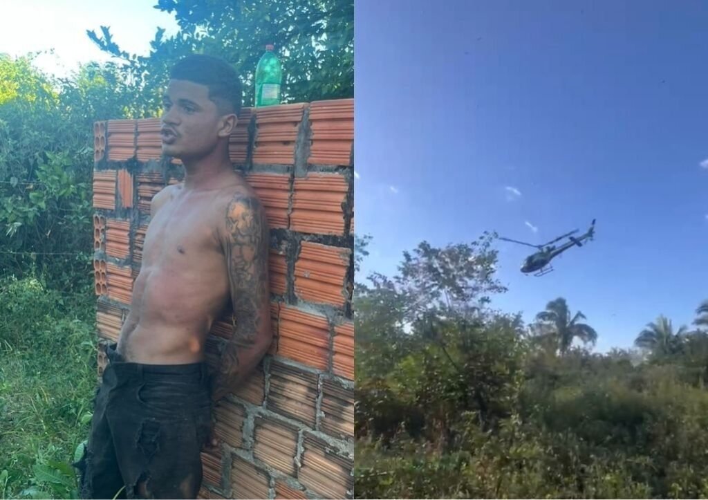 Suspeito de duplo homicídio é capturado em matagal em União com apoio de helicóptero