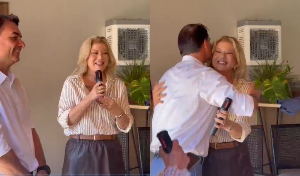 Samantha Cavalca se encontra com Flávio Bolsonaro em Brasília