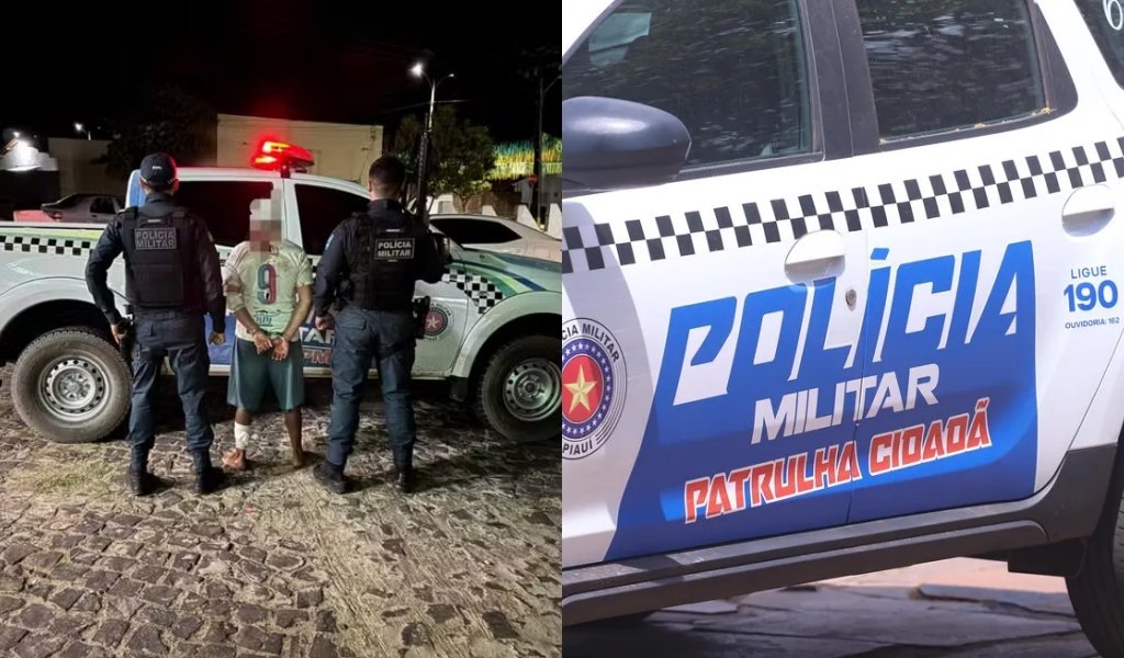 Homem é preso após agredir familiares com facão em Elesbão Veloso