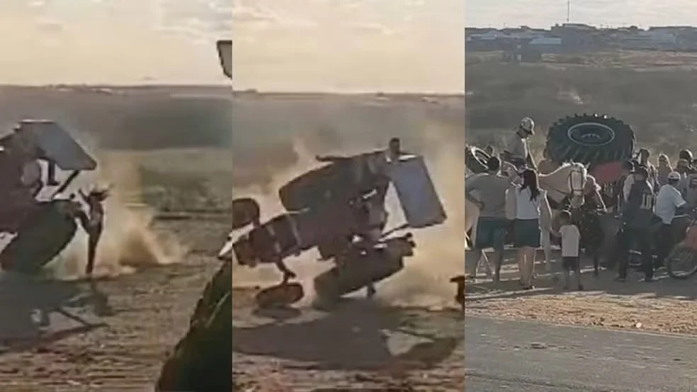 Jovem se machuca ao cair de trator durante evento em Paulistana