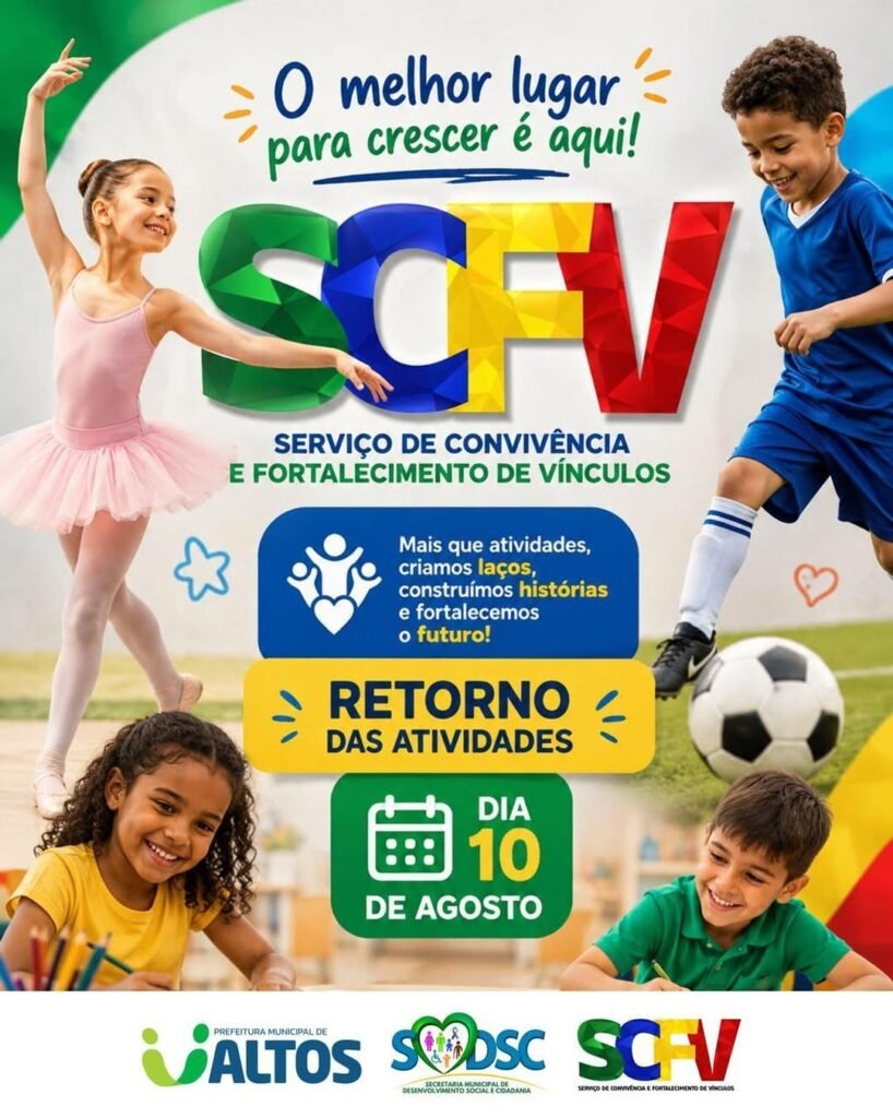 Atividades do SCFV são retomadas em Altos com foco no fortalecimento de vínculos
