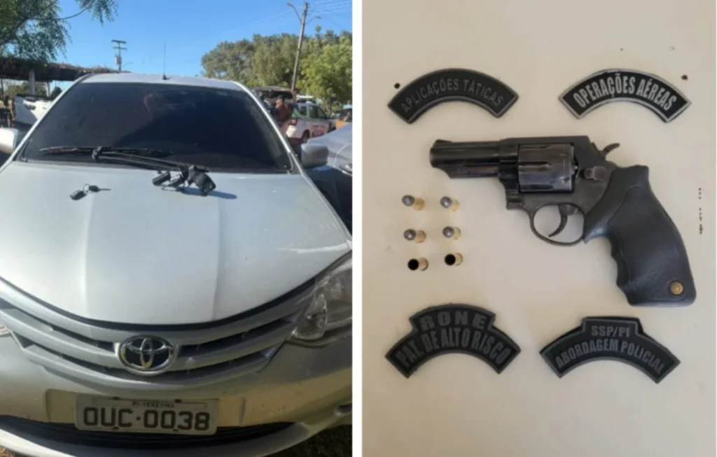 Homens são detidos com revólver e munições em José de Freitas