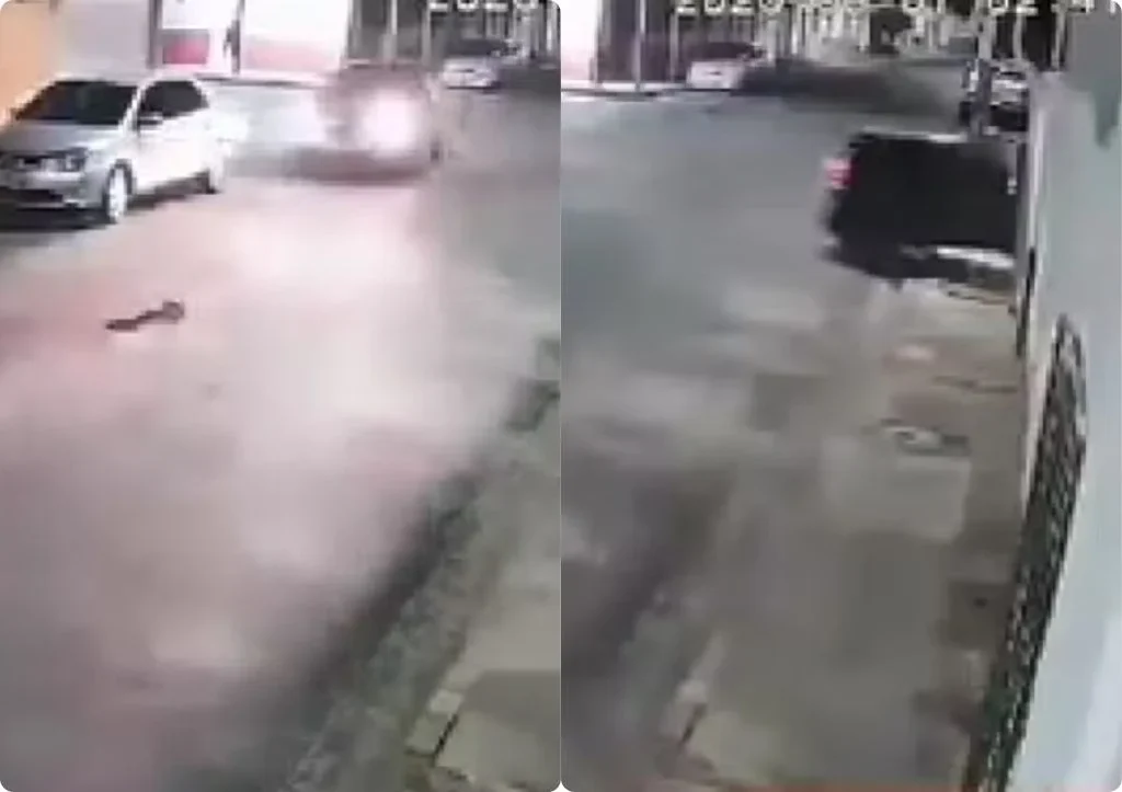 Motorista descontrolado invade garagem de residência em Floriano