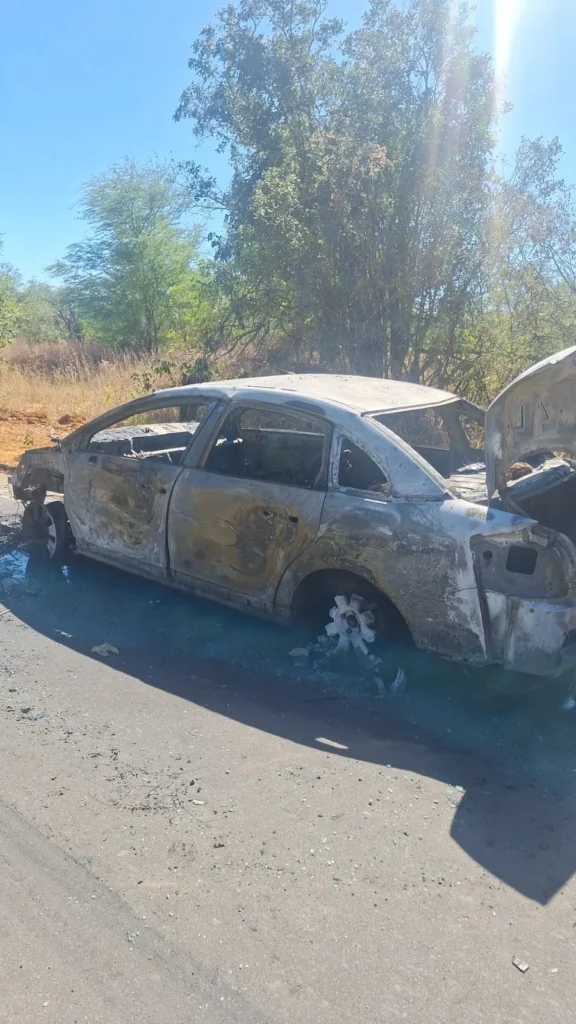 Mulher morre em colisão na Br-020; carro é encontrado em chamas