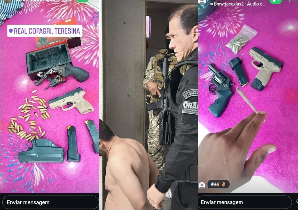 Operação no Piauí mira suspeitos de apologia ao crime e posse de armas