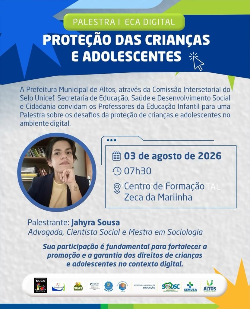 Palestra sobre proteção de crianças e adolescentes no ambiente digital acontece em Altos