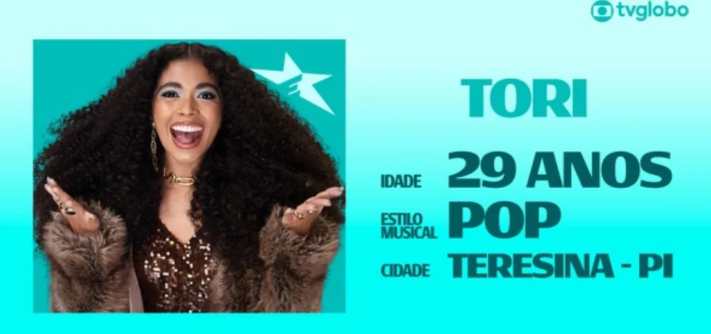 Tori, cantora de Teresina, é confirmada em reality musical da Globo