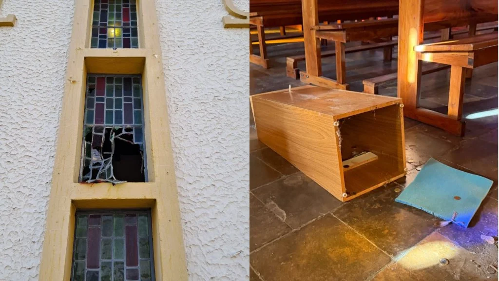 Igreja matriz em Piripiri é invadida e vitrais são danificados
