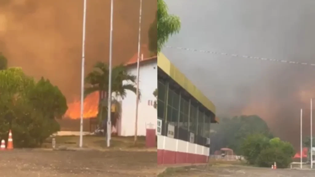 Incêndio atinge terreno próximo ao centro de treinamento do River-pi em Teresina