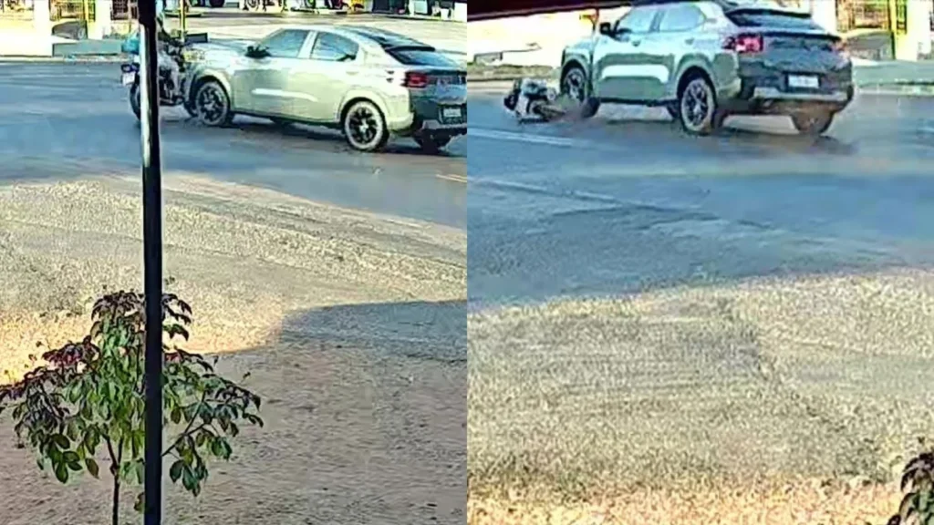 Zeladora sofre ferimentos em colisão entre motocicleta e carro na zona Leste de Teresina