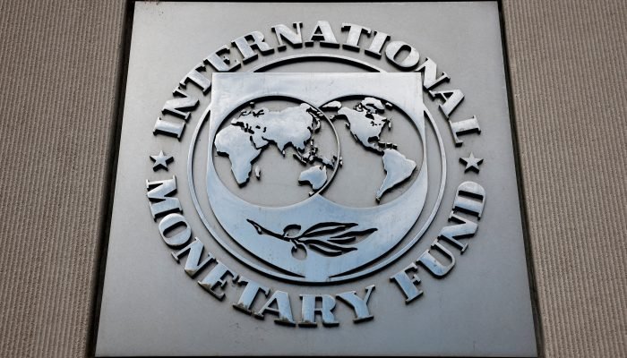 Logo do FMI na sede do Fundo em Washington 24/11/2024 REUTERS/Benoit Tessier