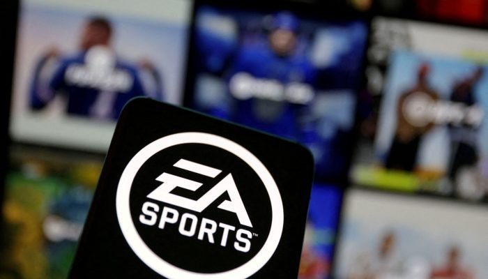 FILE PHOTO: EA (Eletronic Arts) Sports logo is seen in this illustration, August 10, 2022. REUTER...