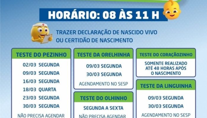 Triagem Neonatal é realizada no Centro de Parto Normal de Altos – Prefeitura Municipal de Alto...
