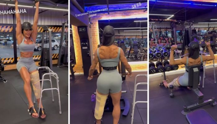 Gracyanne volta aos treinos após cirurgia: "Fazendo o que é possível"