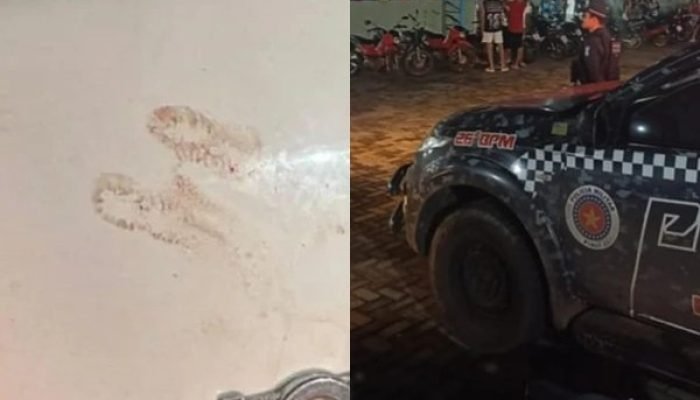 Manchas de sangue foram encontradas no carro (Foto: PMPI)