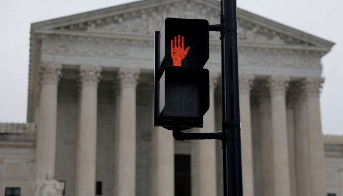 Prédio da Suprema Corte dos Estados Unidos, onde os juízes derrubaram as amplas tarifas do pres...