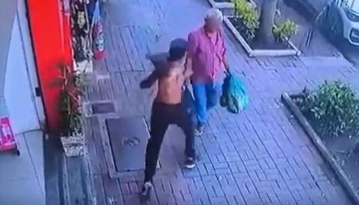 Vídeo mostra idoso sendo agredido com soco no rosto por jovem em SP