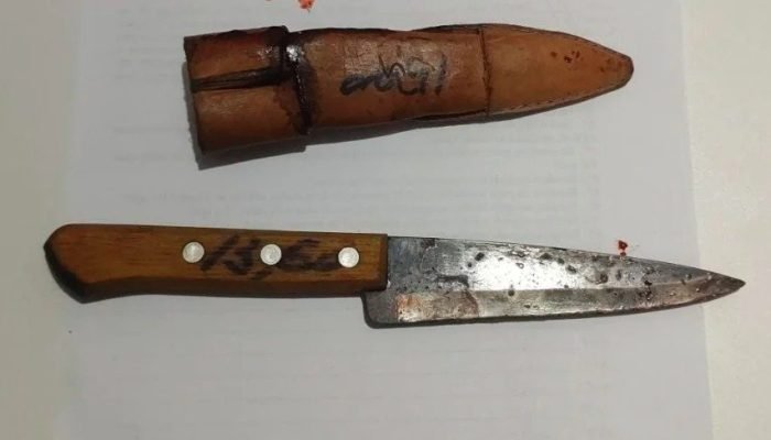 Faca usada no crime (Foto: Polícia Militar/PI)
