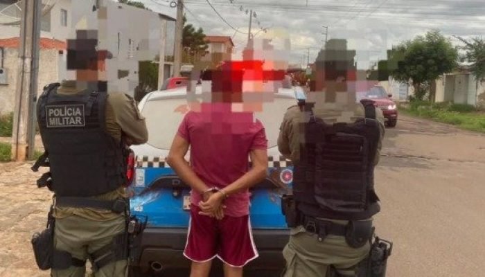O suspeito foi preso após a criança fugir (Foto: PM-PI)