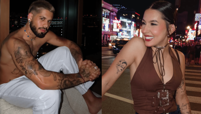 Zé Felipe e Ana Castela se beijam em programa de TV; veja