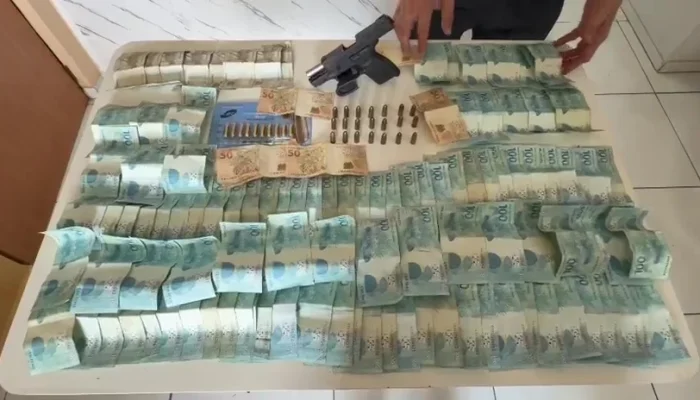 Dinheiro e armas apreendidos em operação contra tráfico em Teresina