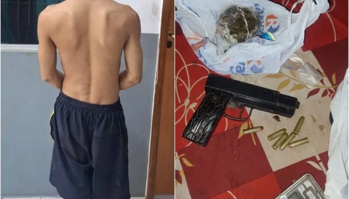 Homem é preso em Timon após romper tornozeleira e ser flagrado com drogas e arma