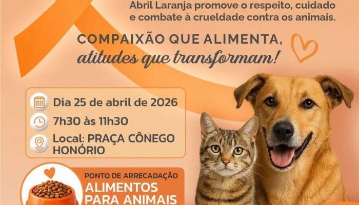 Campanha Abril Laranja arrecada alimentos para animais em Altos