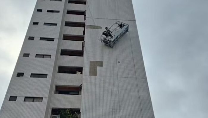 Incidente em Teresina: trabalhador fica pendurado a 50 metros durante manutenção