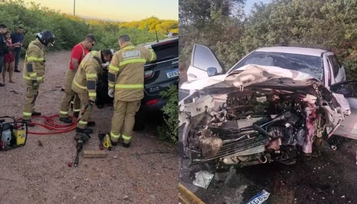 Colisão entre SUV e caminhonete deixa dois feridos na PI‑140