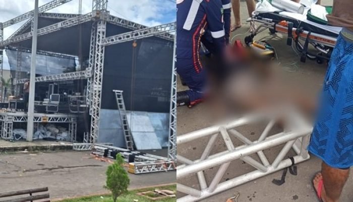Tragédia em Caraúbas: trabalhador morre após descarga elétrica durante desmontagem de palco