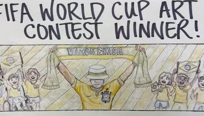 Arte de estudante brasileiro brilha em concurso da Fifa e decorará ônibus da seleção