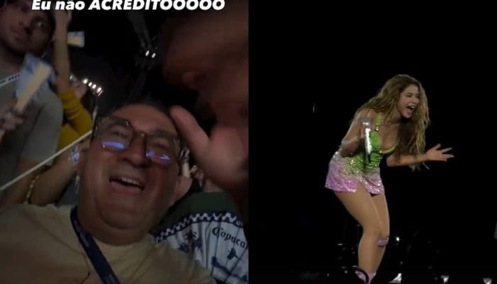 Joel Divo, professor piauiense, se diverte em show de Shakira após viralizar na internet