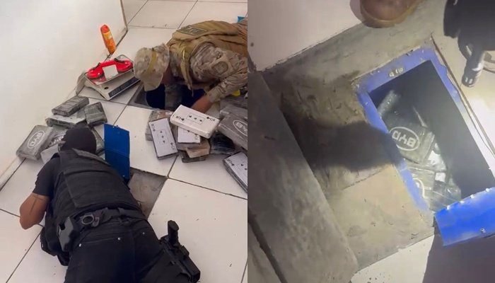 Polícia encontra drogas escondidas sob piso em Caxias, Maranhão