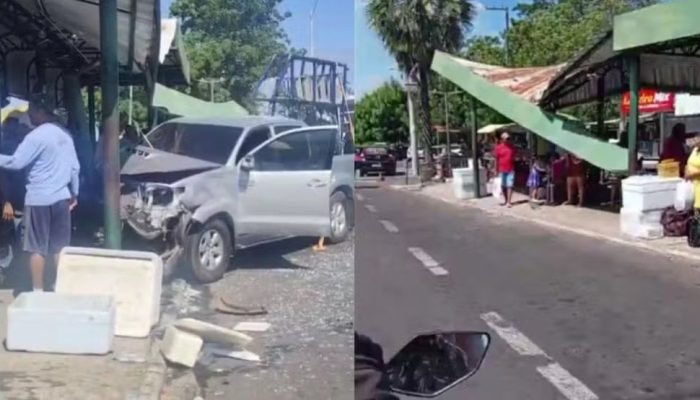 Caminhonete colide com carro e estrutura de rodoviária em Teresina