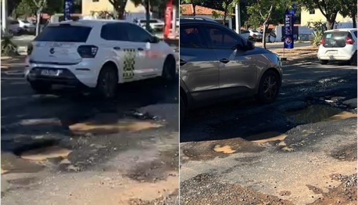 Buracos e vazamentos na Avenida Barão de Castelo Branco causam transtornos na zona Sul