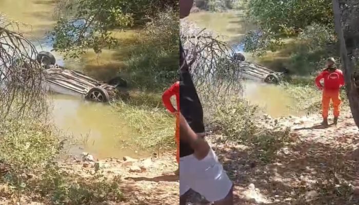 Homem é encontrado morto após carro capotar e cair em lago na Pi-141