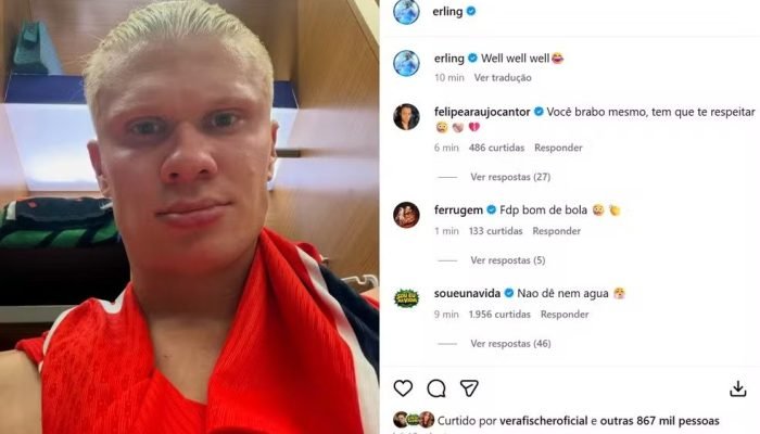 Haaland provoca Brasil nas redes sociais após vitória da Noruega na Copa
