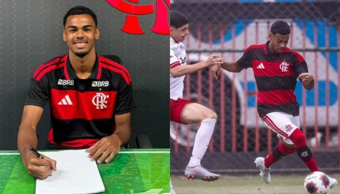 Marcos Pierre, jovem piauiense, assina contrato profissional com Flamengo-rj